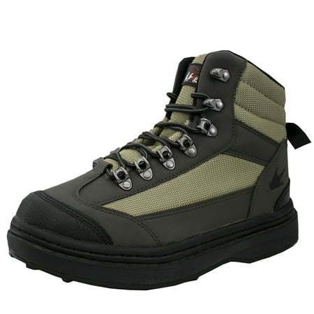Men s Hellbender Wading Shoe - Felt | Green / Silver / Black | Size 12