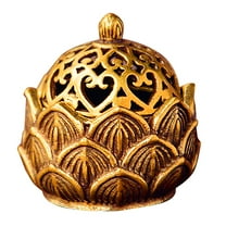Farfi Decorative Incense Burner Handicraft Copper Lotus Art Piece Incense Holder Home Decor (Antique Bronze)