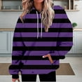 thumbnail image 2 of YEJIMAN Sweatshirt for Women Oversized Striped Plus Size Sweatshirts Long Sleeve Sweaters Pullover Fall Clothes With Pocket Comfort Hoodie, 2 of 9