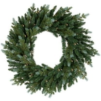 Northlight Pre-Lit Blue Spruce Artificial Christmas Wreath with Clear Lights