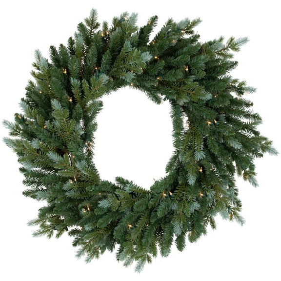 Northlight Pre-Lit Blue Spruce Artificial Christmas Wreath with Clear Lights