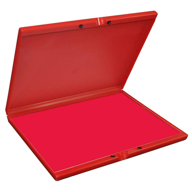 Industrial Stamp Pad, Extra Large 9.25 inch x 12.25 inch Stamp Pad - Red Ink