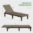 thumbnail image 3 of QRKD Patio Chaise Lounge Chair Set of 2 Outdoor PE Waterproof Adjustable Easy Assembly Lounge Chairs for Outside Pool Garden Deck Beach (Deep Brown, Set of 2), 3 of 8