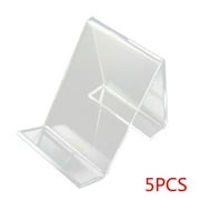 GXG 5pcs Acrylic Clear Cell Phone Mount Holder Durable Universal Business Card Stand Holder for Mobile Devices