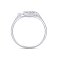 thumbnail image 5 of White Natural Diamond Accent Mom Heart Ring In 10k White Gold (0.01 Cttw), 5 of 7