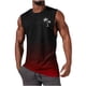 thumbnail image 1 of Hombres Moda Casual sin Mangas Gradación Impresión Suéter Cuello Redondo Tanque Deportivo, 1 of 7