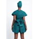 thumbnail image 4 of Vestido africano bohemio sexy para mujer, vestido multidireccional, vestido largo maxi, vestido plisado con cuello en V, estampado floral -M ER, 4 of 5