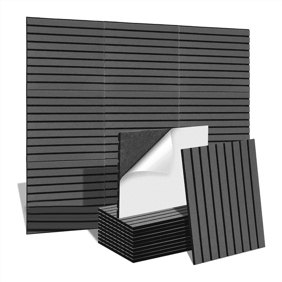 12 Pack Sound Proof Acoustic Panels with Self Adhesive, 14X12X0.4Inch Soundproof Wall Panels for Room, Office