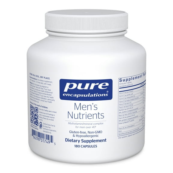Pure Encapsulations Men's Nutrients - Multivitamin Mineral Supplement to Support Energy, Endurance & Stamina in Men Over 40* - With Vitamin D, Vitamin C & Trace Minerals - 180 Capsules