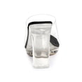 thumbnail image 2 of BLISSFUL STEP Women's Sandals Block Heels Clear Platform Slides Sandals, 2 of 8