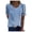 A-Blue389, variant on XIAONU Women's Swiss Dot Blouse Round Neck Puff Short Sleeve Lace Trim Top Elegant Casual Daily Office Blouse