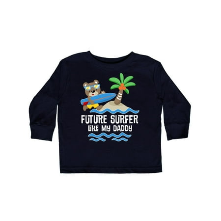 

Inktastic Surfing Future Surfer Like Daddy Gift Toddler Boy or Toddler Girl Long Sleeve T-Shirt