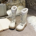 thumbnail image 6 of Quealent Fluffy Boots for Little Kids/Big Kids Zipper Fuzzy Warm Winter Short Boots with Faux Furry Lining Bootie Shoes Beige for Size 9, 6 of 8