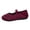 Wine, variant on Pandaie Women's Knit Ballet Flats Comfortable Slip on Round Toe Casual Shoes with Elastic Strap & Non Slip Sole for Walking Driving Dressy Black 6.5