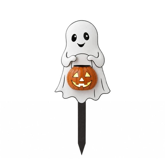 Tepsmf Halloween Themed Metal Courtyard Porch Decoration Ornament 11.8 IN Iron Garden Stake for Outdoor Yard Spooky Decor