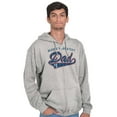 thumbnail image 3 of World's Greatest Dad Number 1 Father Zip Hoodie Sweatshirt Men Brisco Brands L, 3 of 7