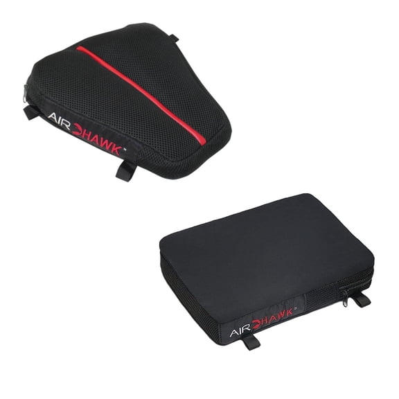 AIRHAWK Dualsport Cushion And Cruiser Pillion Motorcycle Seat Cushion (FA-DUAL-PLN-2PK)