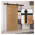 thumbnail image 4 of Rustic Style Sliding Door Hardware Kit Single Slide J-Shaped Barn Door Hardware ,Easy to Carry, 4 of 6