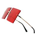 thumbnail image 5 of Sunglasses Women Gold Metal Luxury Shades Lady Red Lens, 5 of 10
