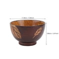 thumbnail image 2 of 1PC Creative Leaf Wooden Bowl Solid Wood Bowl Multi-purpose Wood Bowl (Coffee), 2 of 9