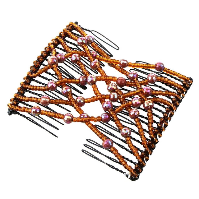 Accesorios para el cabello para mujer Pinza para el cabello Horquilla Peine para el cabello Joyas Pasador Pinza para el cabello café Hugo Magic Beads Hair Peines