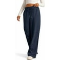 thumbnail image 3 of Aricy Wide Leg Sweatpants Women Drawstring High Waisted Joggers Casual Y2k Trouser Sweat Palazzo Pants with Pockets, 3 of 5
