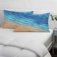 thumbnail image 4 of Blue Ombre Coastal Pillow Covers 24"x36", Summer Nautical Beach Ocean Seaside Soft Brushed Microfiber Breathable Throw Pillow Covers, Pillowcase with Zipper for Couch Sofa Bedroom Living Room, 4 of 9
