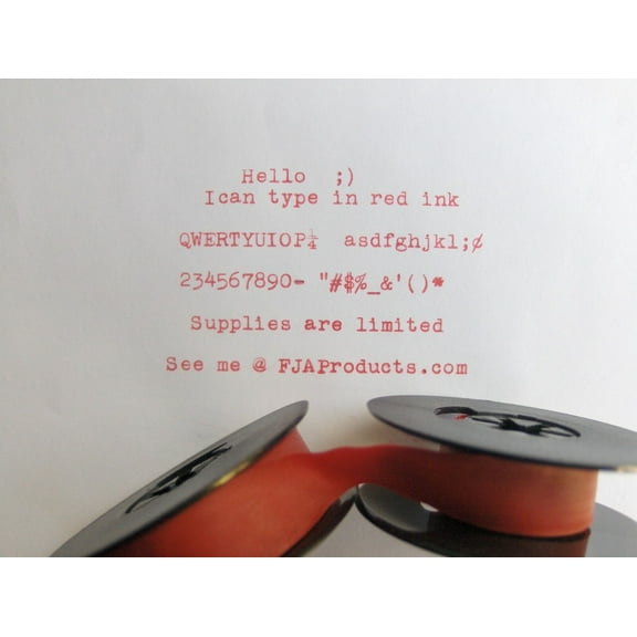 Universal Typewriter Ribbon Twin Spool Red Ink 1/2" Cloth Ribbon - Brand New