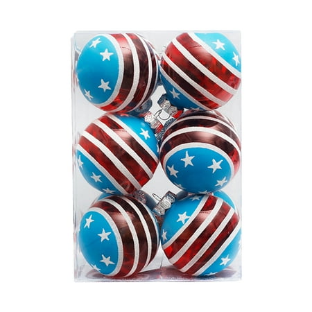 

moobody 12Pcs Independence Day Balls Set 8Cm Christmas Tree Pendant Decorative Balls 4Th Of July Ornaments Patriotic Hanging Balls Ornaments for Veterans Day Usa Themed Party Home Decoration
