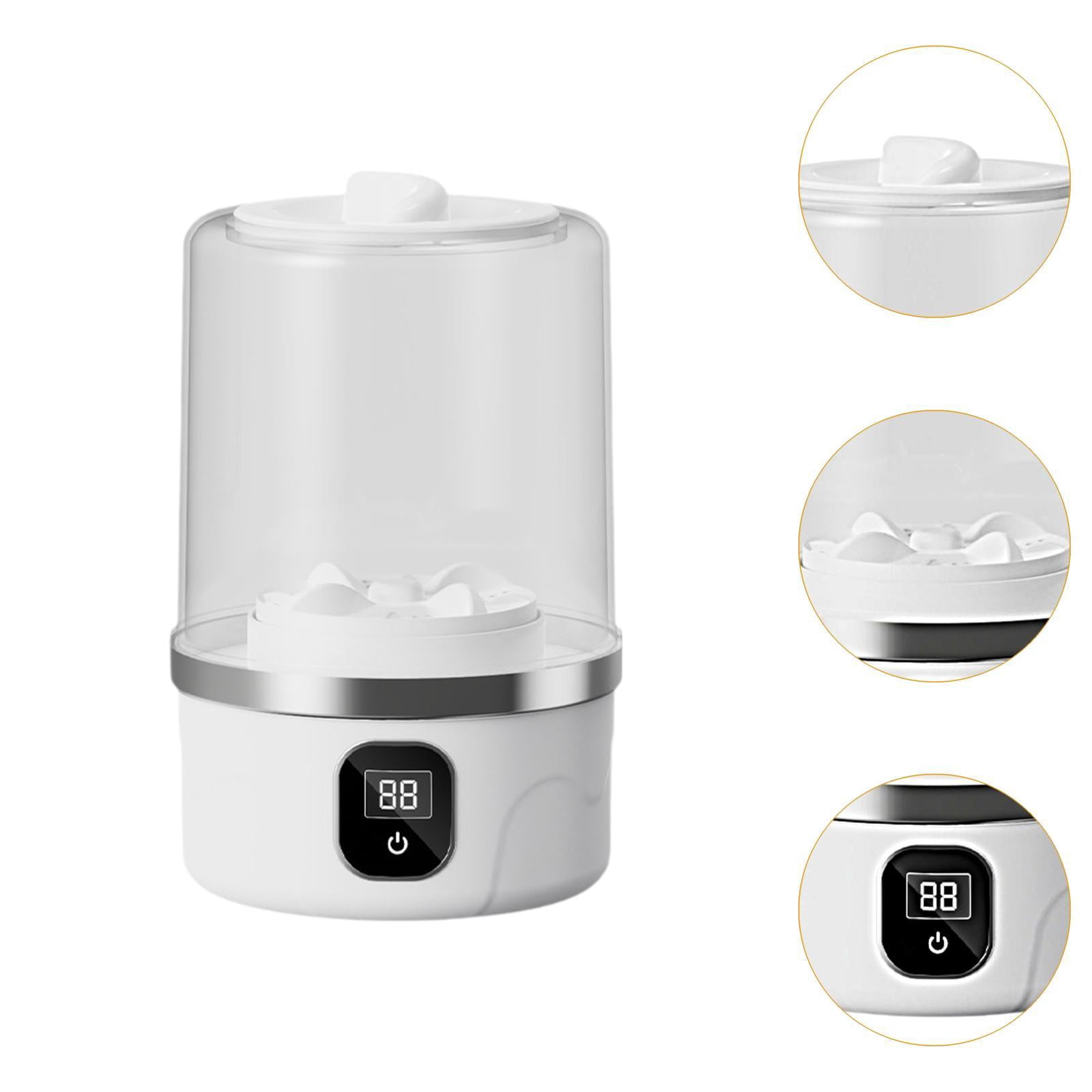 CarpNettore Mini Washing Machine Underwear Bras Socks Washer Rechargeable Laundry Appliances White