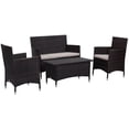 thumbnail image 3 of Safavieh Figueroa Outdoor Contemporary 4 Piece Set with Cushion, 3 of 14