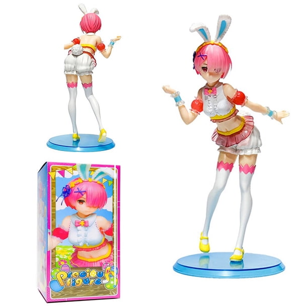 22CM Re: la vida en un mundo diferente desde cero figura de Anime Rem Ram PVC figura de acción modelo de colección Juguetes Gong Bohan LED