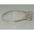 thumbnail image 4 of LBG 18k White Gold Natural Aquamarine Womens Anniversary Ring - Size 4.75, 4 of 6