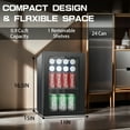 thumbnail image 6 of Compact 24 Can/0.9 Cubic Foot Beverage Fridge For Soda, Beer Or Wine, Drinks Refrigerator Cooler, 6 of 7