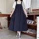 thumbnail image 1 of Vestido lindo con falda de tirantes de largo medio y bolsillo de diseño y camisa de manga abullonada de estilo japonés, 1 of 5