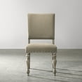 thumbnail image 5 of Roundhill Furniture Birmingham Script Printed Finish Dining Chair with Nail Head, Set of 2, Driftwood, 5 of 12