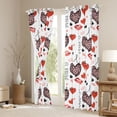 thumbnail image 3 of Homewish Female Women Adults Love Heart Print Black Out Curtains,Happy Valentine'S Day Curtains Pack of 2 (42x63 Each),Animal Cheetah Leopard Print Bedroom Curtains,Microfiber Bedroom Decor, 3 of 6