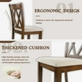 thumbnail image 5 of Dayalane Farmhouse Bar Stools Set of 2, 24" X Back Wood Upholstered Counter Height Barstools for Kitchen Island, Cafe&Bistro, Pub, Dining Room,, 5 of 7
