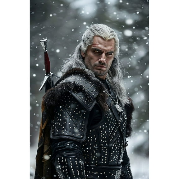 The Witcher Diamond Painting Set (for Adults) 5D DIY Character Diamond Art Set (for Beginners) Round Full Diamond Diamond Painting Gemstone Art Crafts (Home Wall Decoration Gift)