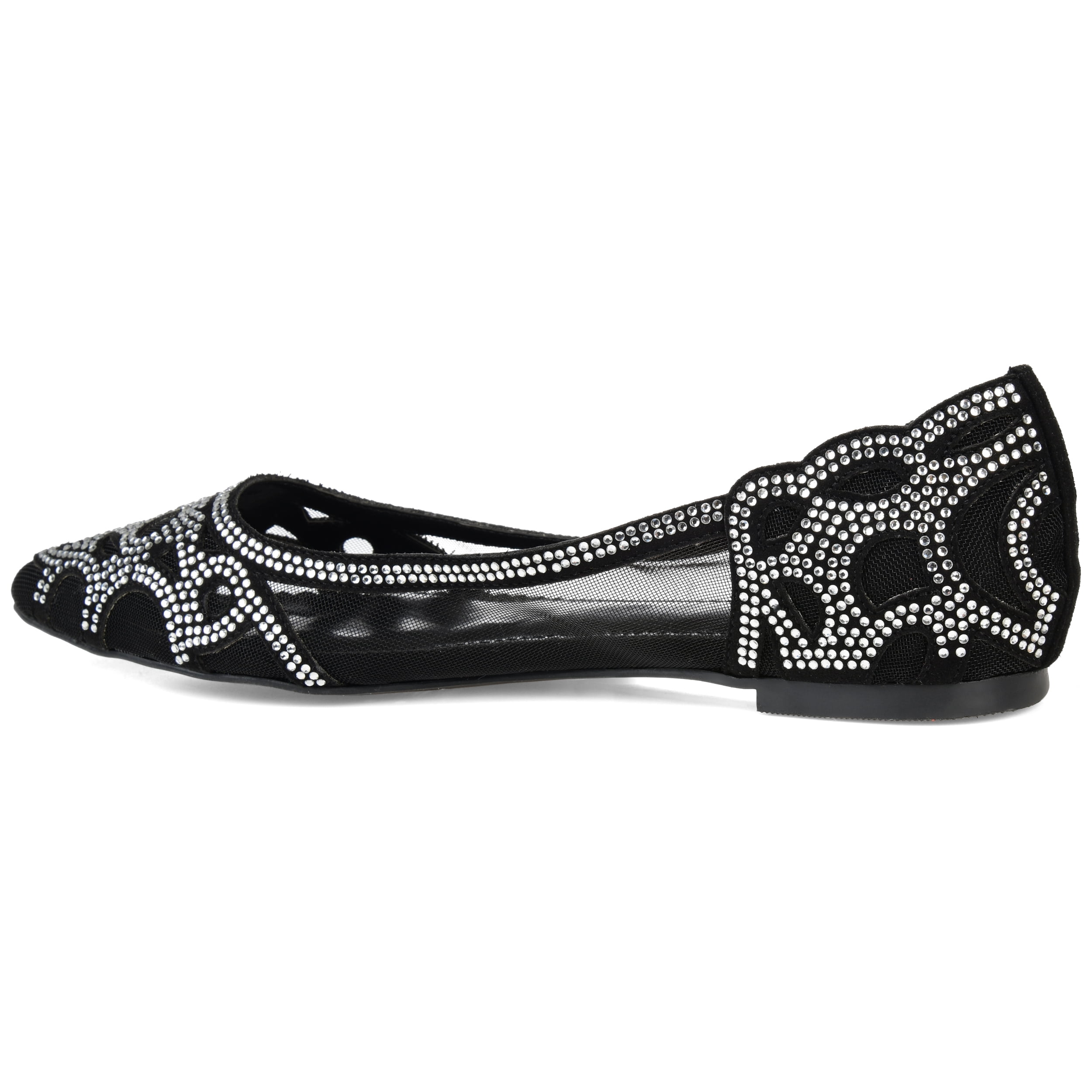 Journee Womens Batavia Slip On Pointed Toe Ballet Flats, Widths Available