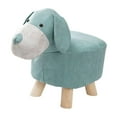 thumbnail image 2 of Animal Footstool Footrest Ottoman Portable Wood Cute Shoes Changing Chair Room Decor Ottoman for Guest Room, Living Room, Porch, Entryway blue dog, 2 of 8