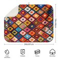 thumbnail image 2 of Boho kitchen drying mat 18x24 Inch featuring rich floral designs, thick microfiber fabric, and excellent water absorption, 2 of 5