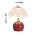 thumbnail image 4 of ICQOVD Indoor Handcrafted Eggshell Table Lamp Vintage Style Warm Light Bedside Lamp for Bedroom Living Room office Decoration, 4 of 6