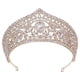 thumbnail image 5 of Tiara de corona para novia, diadema, corona de novia, tocados para fiestas, accesorios de fotografía Dorado, 5 of 9