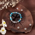 thumbnail image 3 of 1Box 8Pcs Enamel Beads 18K Gold Plated Cubic Zirconia Blue Loose Round Bead for Jewelry Making DIY Crafts Bracelets Earrings Real 18K Gold Plated, 3 of 5