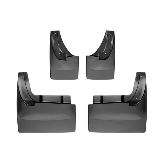 WeatherTech Custom No Drill Splash Guard MudFlaps compatible with Ram 2500/3500, Ram Truck 2500/3500, Front & Rear Set - Black