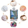 thumbnail image 6 of Yayeee 4 Pack Qtip Holder Bathroom Cotton Swab Canister with Lid Clear Dispenser Set, Sea Window, 6 of 6