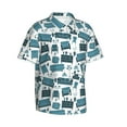 thumbnail image 2 of Fotbe Modern Furniture Hawaiian Shirt for Men Unisex Summer Beach Casual Short Sleeve Cotton Linen Button Down Shirts-X-Large, 2 of 9