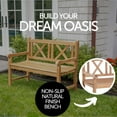thumbnail image 5 of Nordic Teak 47" 2 Person Natural Outdoor, Patio and Garden Bench - Beige, 5 of 10
