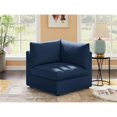 thumbnail image 4 of Meridian Furniture Jacob Coin en Velours Bleu Marine, 4 of 9